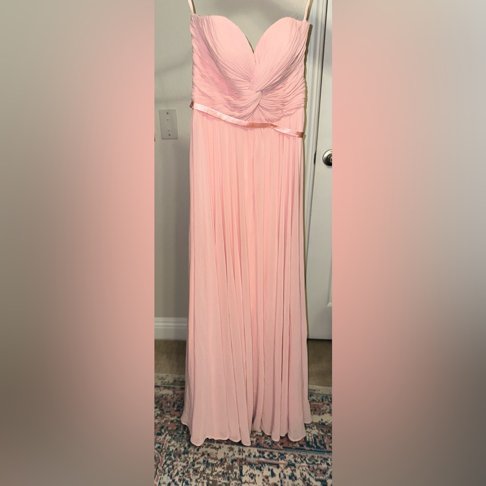 Pink strapless Bridesmaid dress